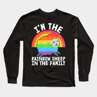 The Rainbow Sheep In The Family Proud Gay Lesbian Lgbt Pride Long Sleeve T-Shirt